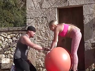 Outdoor The Horny Blonde Slut Gets Fucked After Her Yoga Session A ...