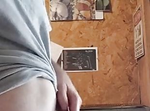 Fucking my huge cock while waiting for you