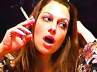 mulher-madura, fetiche, fumando