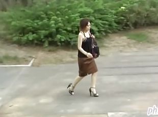 Wild street sharking video featuring a sexy Japanese girl