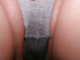 cul, pisser, chatte-pussy, amateur, culotte, toilette, humide, sous-vêtements