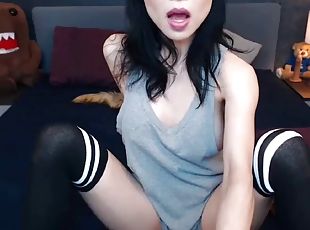 masturbation, orgasm, amatör, japansk, slyna, webbkamera, kinesisk