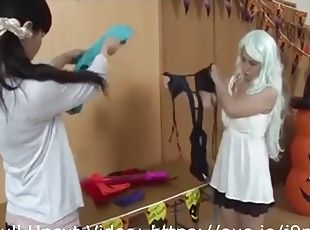 Busty Japanese In Morrigan Cosplay Tricked Into Gangbang And Groups...