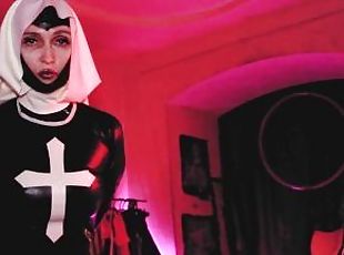 Horny Fetish Nun Mistress Eva Latex BDSM Milf Solo Gonzo Femdom Sex...
