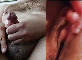 Big clit vs Small Dick – masturbation and cum