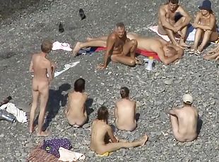 nudisti, vani, kemera, plaža, voajer, napaljeni, prirodno, sakriveno