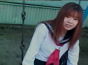 al-aire-libre, colegiala-schoolgirl, swinger, japonés, bajo-la-falda