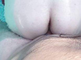 A neighbor fucked me in the pool and cum in my mouth while my boyfr...