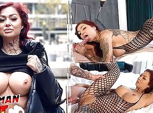 GERMAN REDHEAD COLLEGE TEEN - Tattoo Model Ria Red - Pickup and Raw...