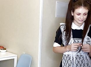 schoolgirl fucks with her classmate's stepfather