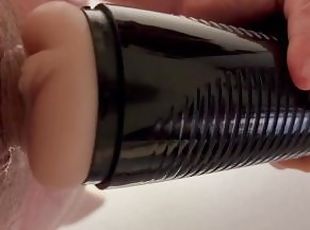 Virgins close up throbbing cock fleshlight