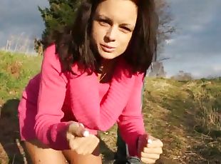 Cute German Amateur Teen Filled With Cum Outdoors