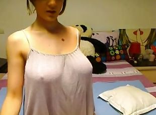College Brunette Tits Out
