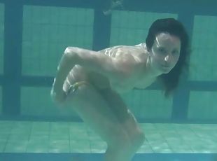 junge, nette, fetisch, bikini, brunette, unterwasser