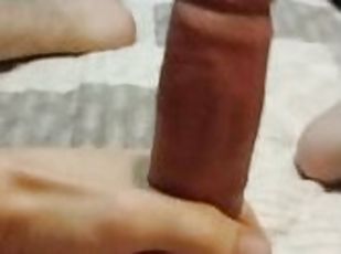 masturbation, amateur, fellation, ejaculation-sur-le-corps, gay, branlette, solo, humide, bite