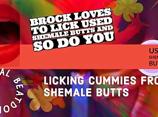Brock loves licking used shemale asses and so do you
