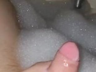 mandi, mastubasi, amatir, cumshot-keluarnya-sperma, penis-besar, remaja, sentakkan, sudut-pandang, sperma, seorang-diri