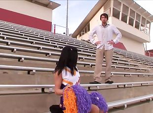Eva Ellington gets pussy licked and banged in cheerleader's unifrom...
