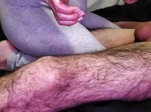 Edging cock to a ruined cumshot