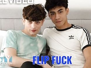 NastyTwinks - Flip Fuck - Zayne Bright and Luca Ambrose flip fuck b...