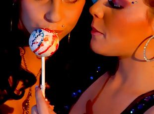 Lesbians Share Lollipop Licking And A Hot Rim Job