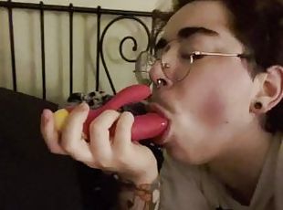 amatør, blowjob, leke, kåt, dildo, oral, fetisj, erting