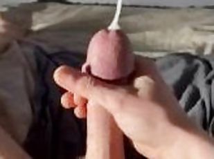 masturbation, amatör, cumshot, gigantisk-kuk, juckande, ensam, kuk