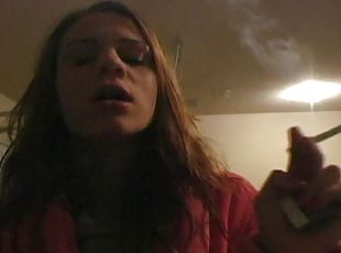 tonåring, fetisch, rökning