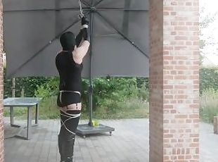 masturbation, orgasme, en-plein-air, amateur, jouet, bdsm, bas, bondage