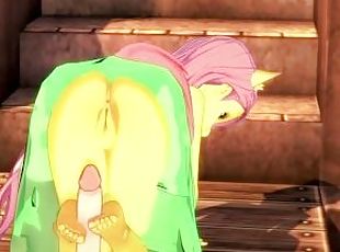 Fun with Fluttershy in the garden~!