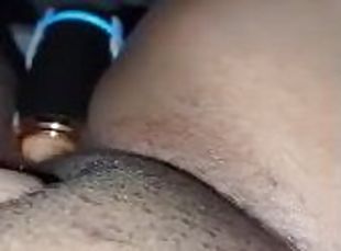 Fat pussy fucked by dildo