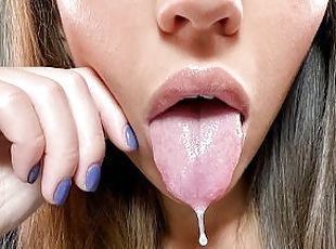 ASMR 30 minutes mouth sounds, amazing lens licking and magic tongue...