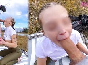 Hiking with Ava ends with public cream pie ~ Outdoor Sex Experience...