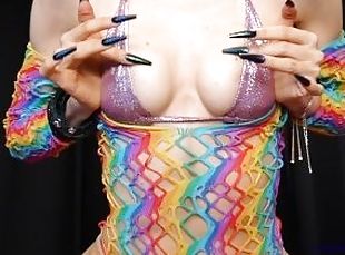 Small tits and long nails to mesmerize your mind PREVIEW bikini fem...