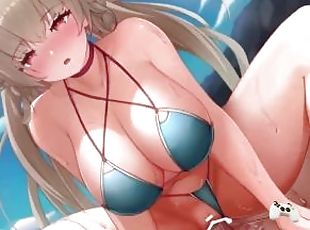 suurtiss, milf, blond, anime, hentai, 3d, rinnakas