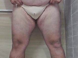 masturbación, amateur, gay, regordeta-chubby, pajeándose, bragas, fetichista, a-solas, húmedo, realidad