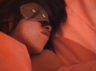 34 year old married woman, vibrator, handcuffs, blindfold, first ex...