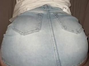 POV - Die nasse Muschi meiner Frau im Jeans Rock Doggy durchgefickt