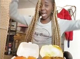 ASMR/ Patois: Alliyah Alecia Munching, Eats Jamaican Macaroni and C...