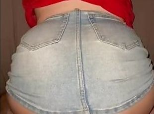 cul, levrette, amateur, allemand, ejaculation-interne, couple, point-de-vue, petite-amie, jeans