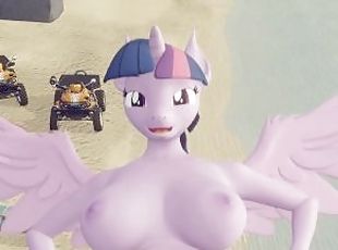 Guy fucks Twilight Sparkle in a missionary pose Creampie MLP My Lit...