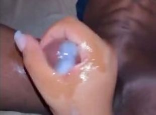 onani, amatør, cumshot, ebony, stor-pikk, handjob, pov, fetisj, pikk