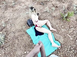 Public dick flash on the beach. She was shocked at first but then d...