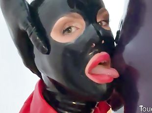 Touchedfetish Real Latex Couple Plays With Dildo In Tight Pussy - A...