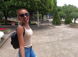 Big ass Thai GF fun day out with sex