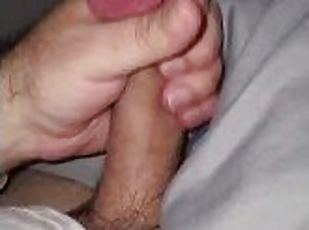 Vid25 Sexy whiteboi jacks his tiny dick thinking about his GF fucki...