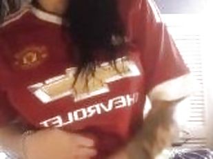 Man united shirt snippet of CUSTOM vid from an OF LEAK! wet and lou...