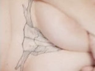 cul, masturbation, orgasme, chatte-pussy, giclée, amateur, milf, assez, solo, tatouage