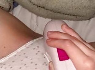 Solo female loud moaning orgasm with back massager (OF:thankgodfors...