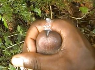 AFRICAN AMATEUR BOYFRIEND MASTURBATING IN THE WOODS ALMOST CAUGHT????????????